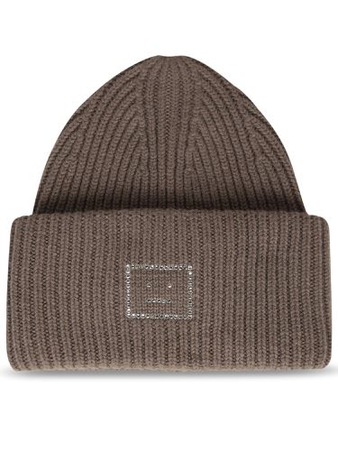 Acne Studios Khaki Wool Beanie Hat - Acne Studios - Modalova