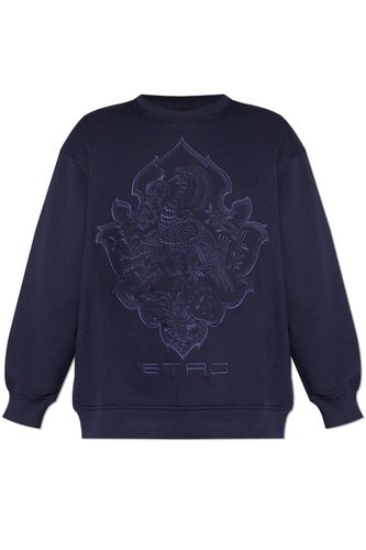 Logo Embroidered Crewneck Sweatshirt - Etro - Modalova