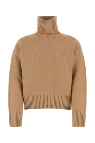 Camel Wool Blend Sweater - Ami Alexandre Mattiussi - Modalova