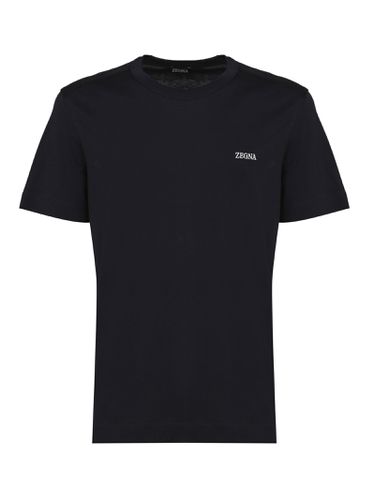 Zegna Logo Cotton T-shirt - Zegna - Modalova