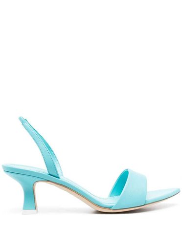 Orchid Light Blue Pointed Sandals In Leather Woman - 3JUIN - Modalova