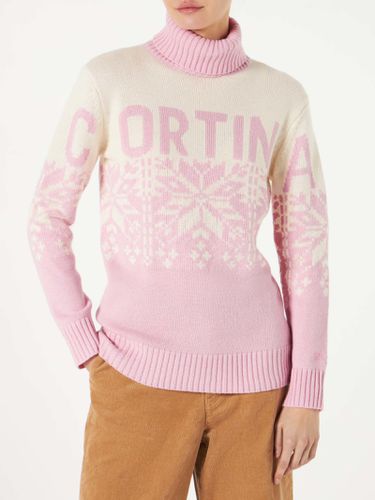 Woman Turtleneck Sweater With Cortina Print - MC2 Saint Barth - Modalova