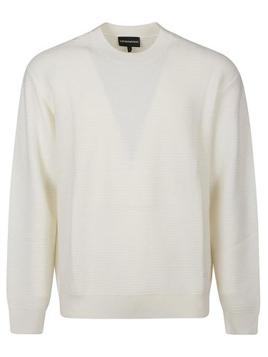 Interwoven Crewneck Knitted Jumper - Emporio Armani - Modalova