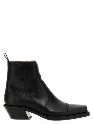 Cowboy Cropped Ankle Boots - Off-White - Modalova