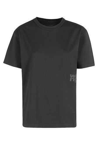Black Cotton Oversize T-shirt - T by Alexander Wang - Modalova