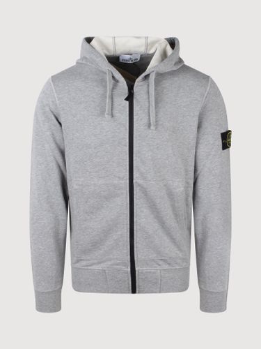 Badge Logo Full Zip Hooded Jacket - Stone Island - Modalova