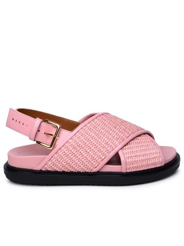 Marni Pink Leather Blend Sandals - Marni - Modalova