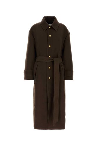 Dark Brown Wool Coat - Ami Alexandre Mattiussi - Modalova