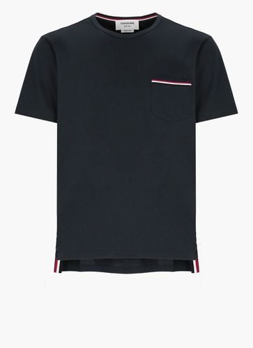 Thom Browne Navy Cotton T-shirt - Thom Browne - Modalova