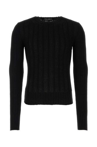 Black Cotton Blend Sweater - Dolce & Gabbana - Modalova
