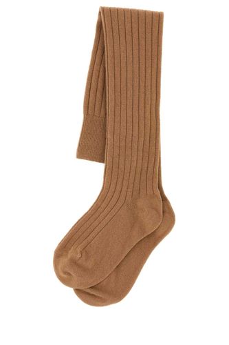 Camel Stretch Wool Blend Socks - Prada - Modalova