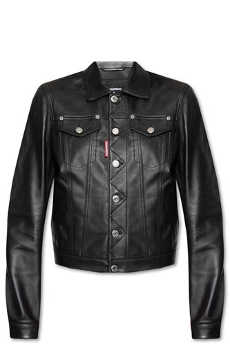 Dsquared2 Leather Jacket - Dsquared2 - Modalova