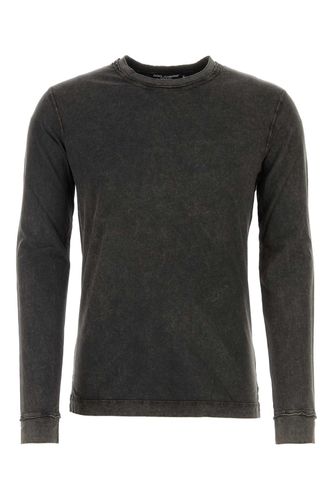 Dark Grey Cotton T-shirt - Dolce & Gabbana - Modalova