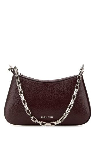 Burgundy Leather Mini T-bar Handbag - Alexander McQueen - Modalova