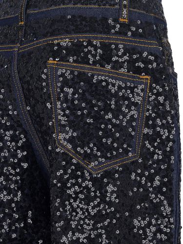 Straight Jeans With guff Sequins - Parosh - Modalova