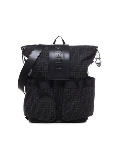 Fendi Logo Backpack In Nylon - Fendi - Modalova