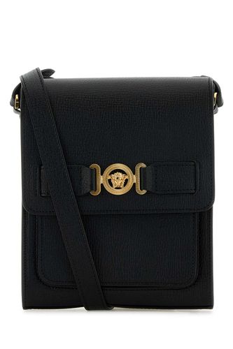 Black Leather Medusa Biggie Crossbody Bag - Versace - Modalova