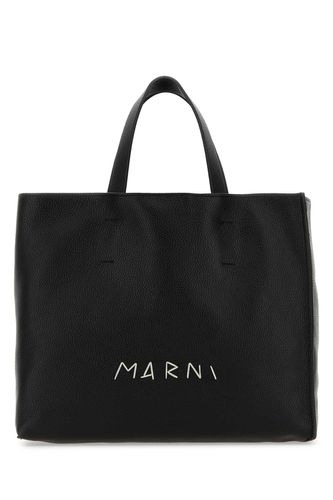 Leather Museo Soft Shopping Bag - Marni - Modalova