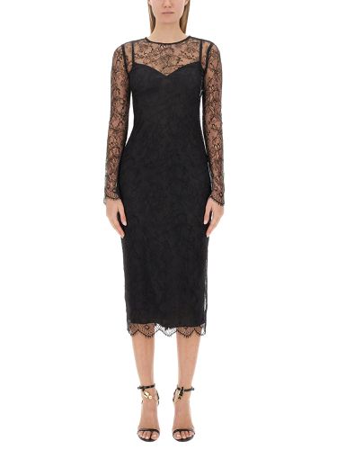 Chantilly Laces Fil Coupe Longuette Dress - Dolce & Gabbana - Modalova