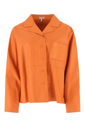 Loewe Orange Leather Oversize Shirt - Loewe - Modalova