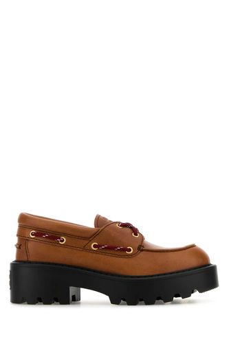 Miu Miu Caramel Leather Loafers - Miu Miu - Modalova