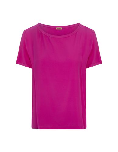 Fuchsia Opaque Silk T-shirt - Her Shirt - Modalova