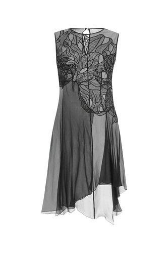 Black Mesh And Lace Blouse - Alberta Ferretti - Modalova