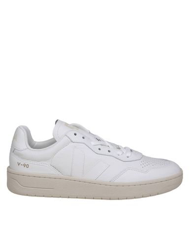 Veja V 90 Sneakers In White Leather - Veja - Modalova