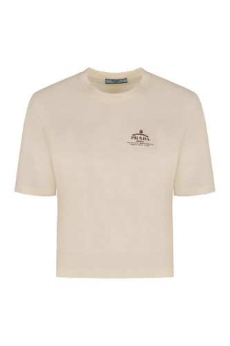 Prada Logo Cotton T-shirt - Prada - Modalova