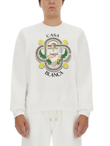 Casablanca Cotton Logo Sweatshirt - Casablanca - Modalova