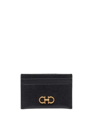 Card-holder With Gancini Detail In Hammered Leather Woman - Ferragamo - Modalova