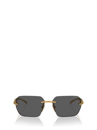 Pr A55s Satin Yellow Gold Sunglasses - Prada Eyewear - Modalova