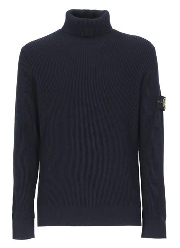 Logo Patch Turtleneck Jumper - Stone Island - Modalova