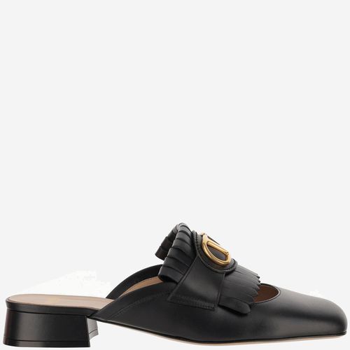 Leather Vlogo Mules - Valentino Garavani - Modalova