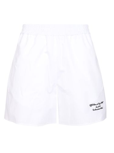 Off-White Popeline Shorts - Off-White - Modalova