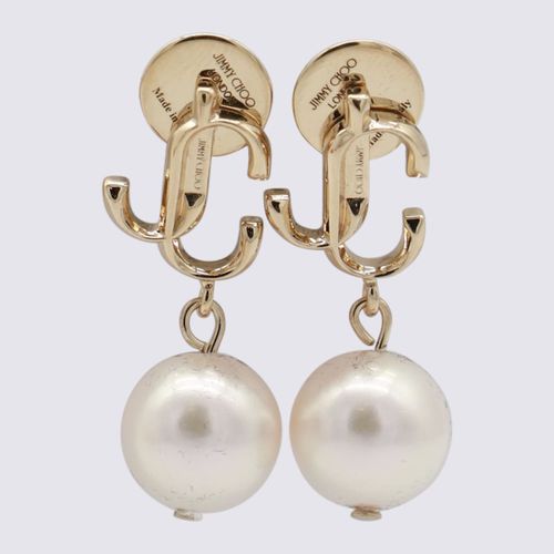 Jimmy Choo White And Gold Earrings - Jimmy Choo - Modalova