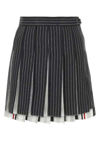 Embroidered Wool Mini Skirt - Thom Browne - Modalova