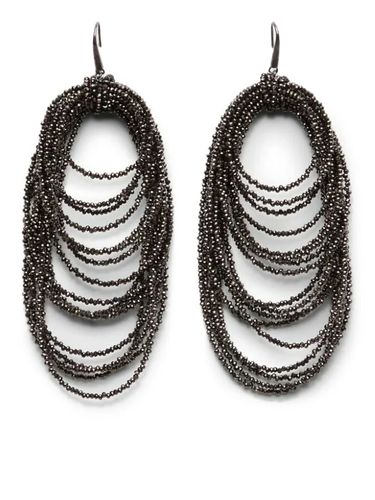 Dangling Hoop Glass Earrings - Brunello Cucinelli - Modalova