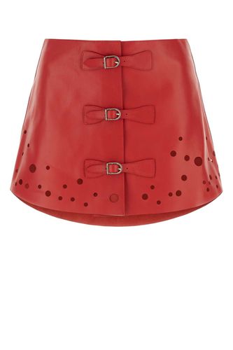 Leather Mini Skirt - Durazzi Milano - Modalova