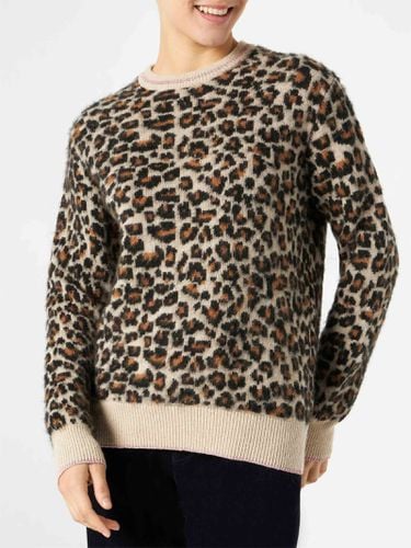 Woman Brushed Sweater With Leopard Pattern - MC2 Saint Barth - Modalova