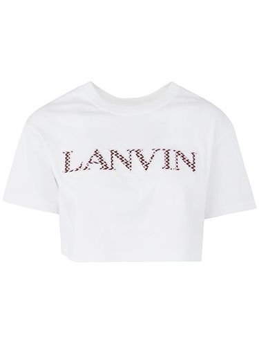 Curb Embroidered Cropped T-shirt - Lanvin - Modalova