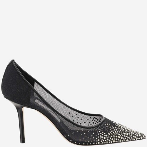 Love 85mm Tulle Pumps With Rhinestones - Jimmy Choo - Modalova