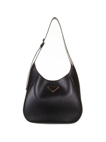 Leather Shoulder Bag With Triangle Logo - Prada - Modalova