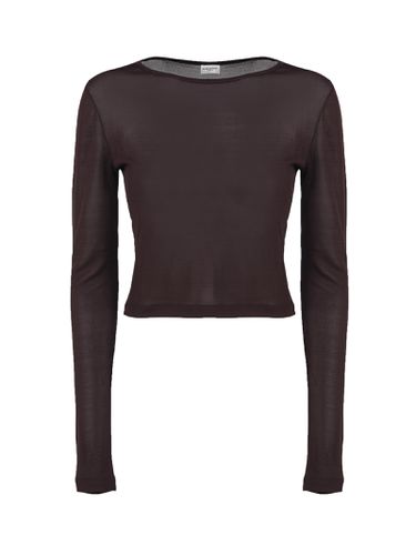 Saint Laurent Jersey Crop Top - Saint Laurent - Modalova