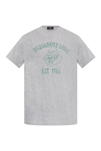 Logo Printed Crewneck T-shirt - Dsquared2 - Modalova