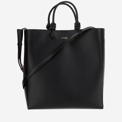 Leather Handbag With Logo - Jil Sander - Modalova