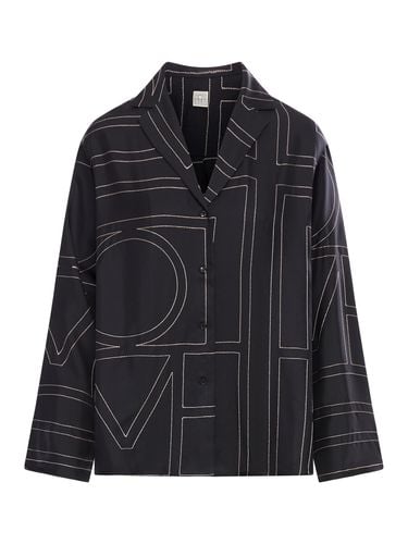 Totême Silk Shirt With Monogram - Totême - Modalova