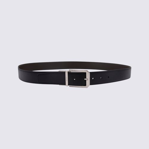 Zegna Black Leather Belt - Zegna - Modalova