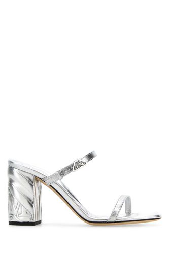 Silver Leather Seal Mules - Alexander McQueen - Modalova