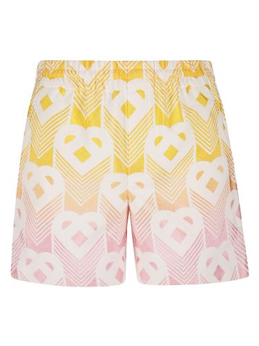 Gradient Monogram Towelling Track Shorts - Casablanca - Modalova